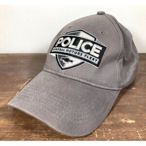 General Motors Fleet Police Official Hat Cap Chevy GM Chevrolet Gray Hook & Loop
